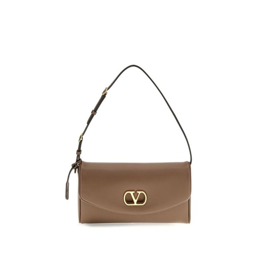 Valentino Garavani Brown Calf Leather Bos Taurus Shoulder Women's Bag